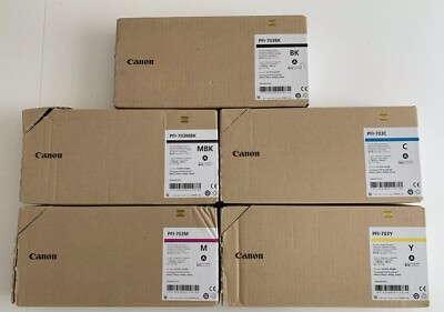 5x original canon pfi-703 mbk bk c m y canon ipf810 ipf815 ipf820 ipf825 pfi 703