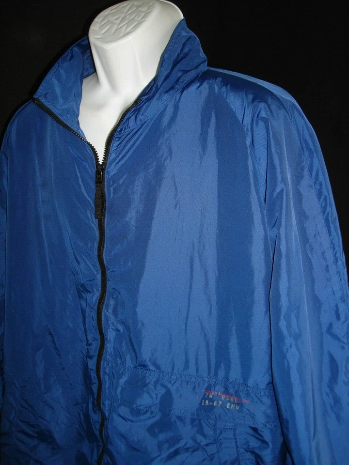 Chaqueta cortavientos Ralph Lauren Polo Sport azul liso 100 % nailon cintura 2xl Foto 3 de 4