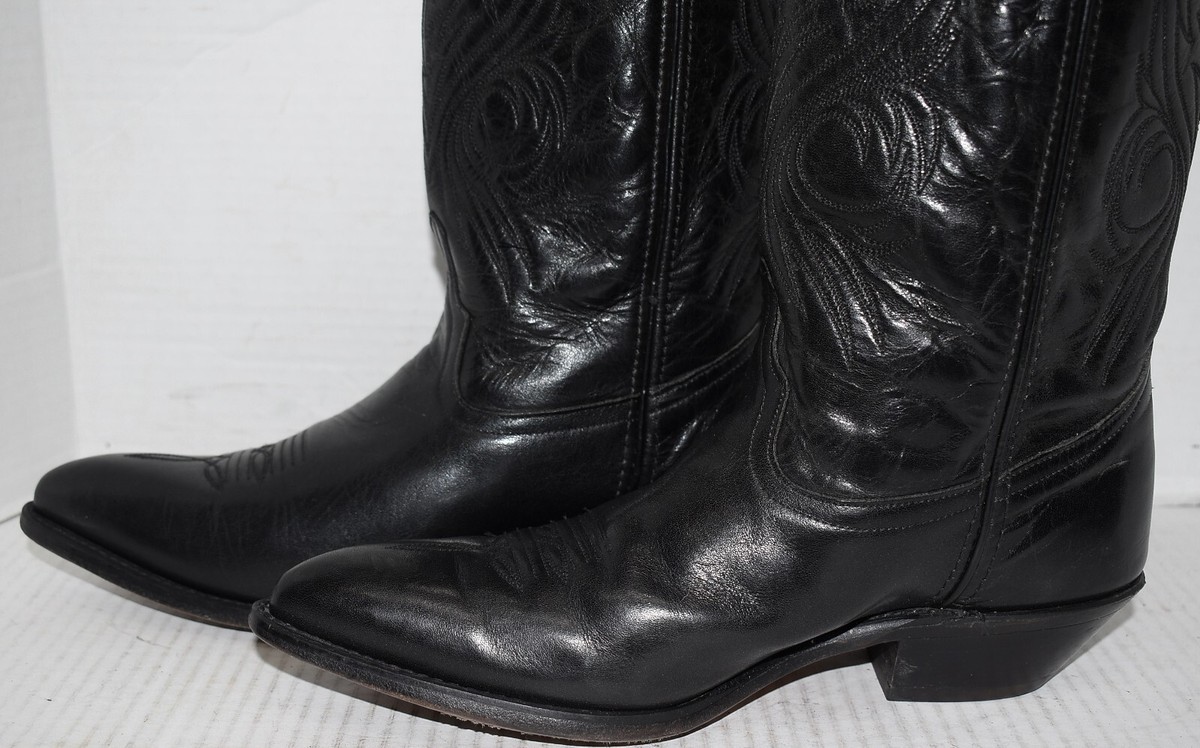 CODE WEST Boots Sleek Black Leather Western Cowgirl Riding  display picture 1