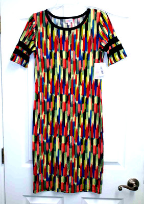 Lularoe Julia Pencil Dress Size S New With Tags Multi Color Striped New Ebay
