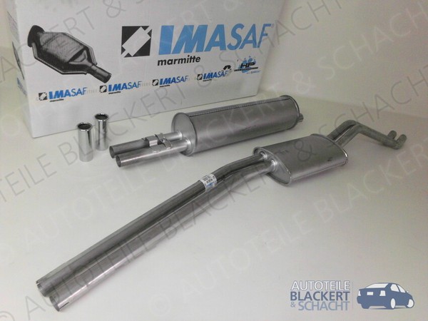 Imasaf Auspuff Mitteltopf+Endtopf FüR Mercedes-Benz 250SE Coupe W111 1965-1967-image