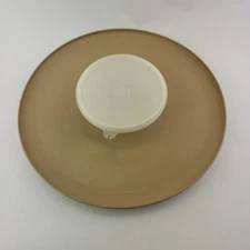 Tupperware Vintage Chip And Dip Platter Serving Tray With Dish Lid #492