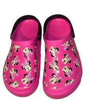 Minnie Mouse Disney Clogs Hot Pink Character Sandals Women s Youth Sz 4/5 NWOT