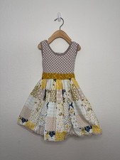 Adelaide Original Girls Polka Dot Patch Work Tank Girls Dress Size 4 Sleeveless