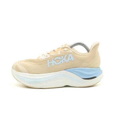 Hoka One Damen Skyward X Sportschuh Beige/Blau Mesh Leicht Laufschuh EU 36.5