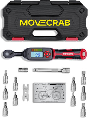 Bike Digital Torque Wrench 1/4'' Drive 15-Piece Kit | 1.5-30 N.M / 1-22 Ft.Lb Tor