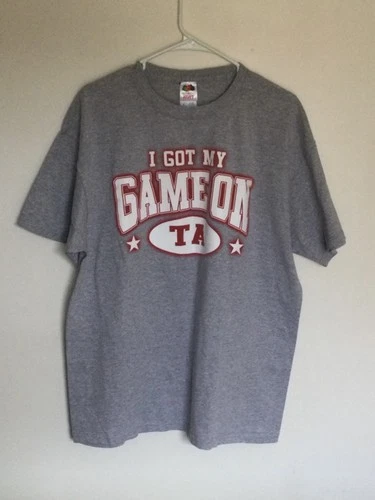 Fruit of the Loom Heavy Cotton XL Gray “I Got My Game On” TA Football T-Shirt 20 - product listing photo