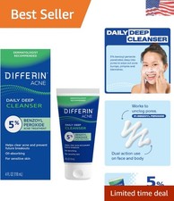 4oz Non-Comedogenic Acne Cleaner 5 Benzoyl Peroxide Gel for Sensitive Skin