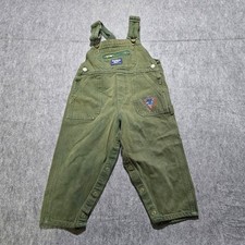 vintage 90's y2k OshKosh B'gosh Overalls Kids 3T Green Project Earth Denim Bibs