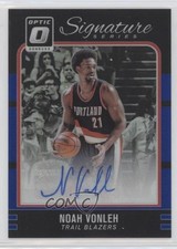 2016 Panini Donruss Optic Signature Series Blue Prizm 17/25 Noah Vonleh Auto 5l1