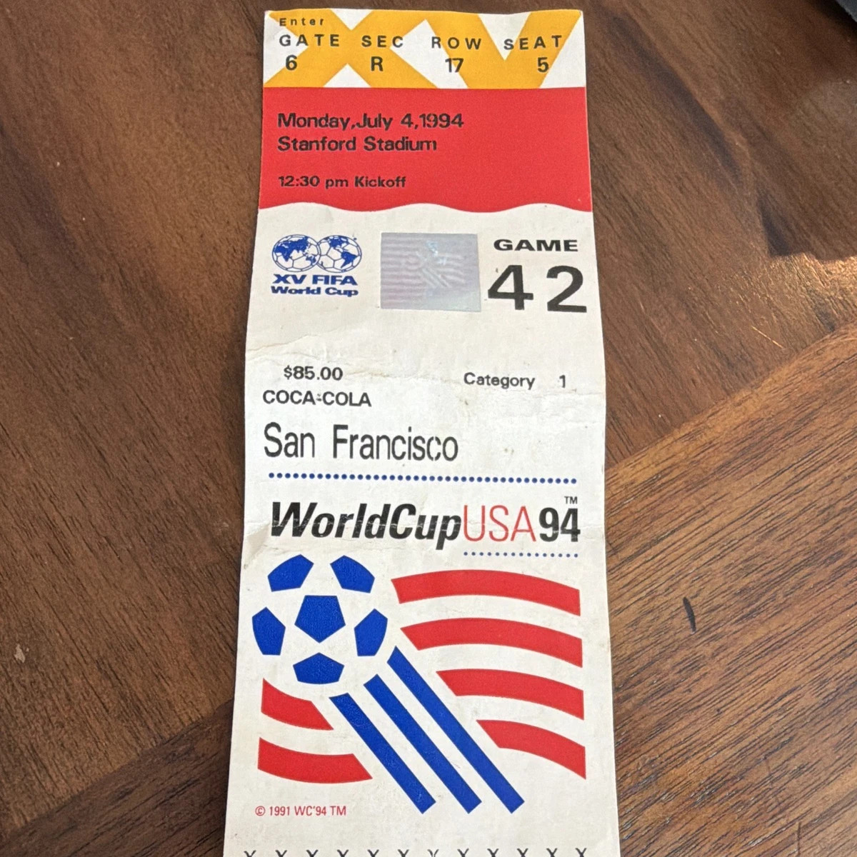 Soccer 1994 Vintage Sports Ticket Stubs for sale | eBay