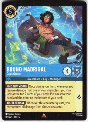 Bruno Madrigal Oasis Oracle 154/204 Wilds Unknown Disney Lorcana