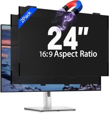 2 Pack 24 Inch Magnetic Computer Privacy Screen Filter for Monitor 16:9 Ratio