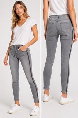 AG Adriano Goldschmied The Camilla Super Skinny Ankle Zip Jeans Women 27R Gray