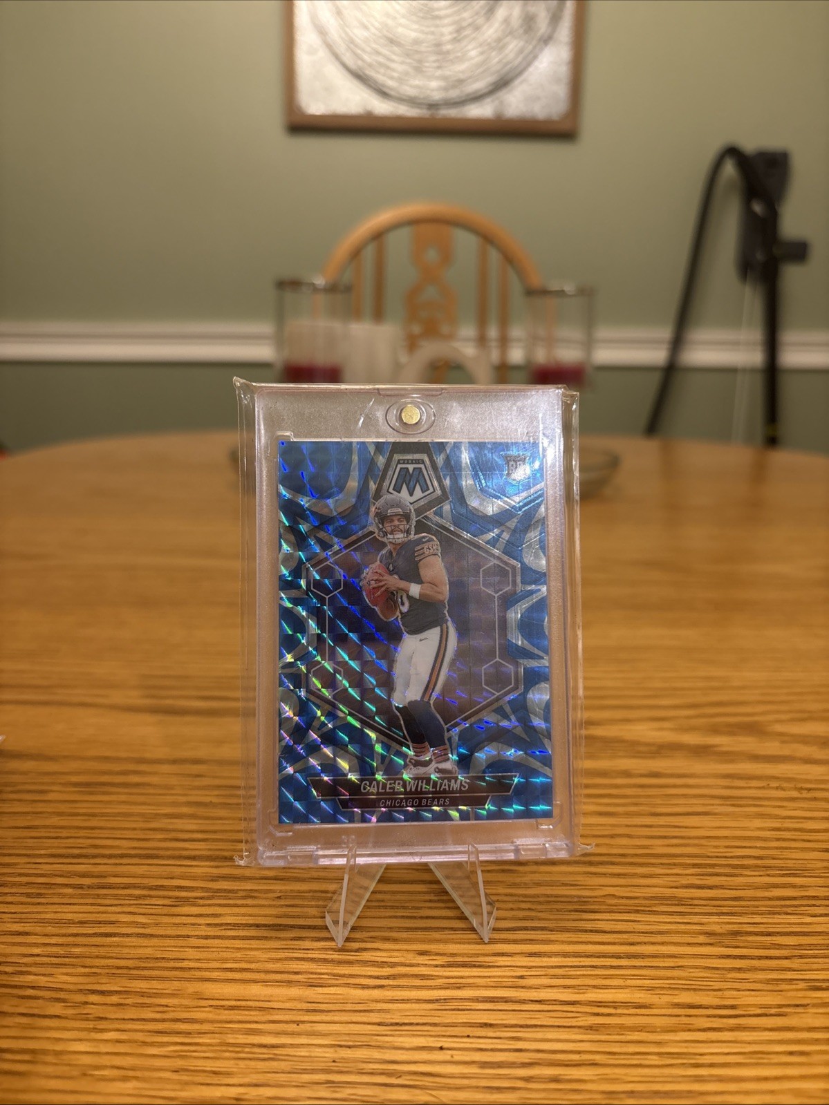 2024 Panini Mosaic - Rookies Caleb Williams #301 Reactive Blue Mosaic Prizm (RC)