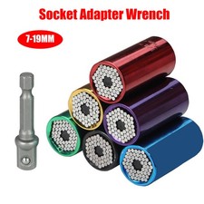 Universal-Steckschlüssel Set – Metrisch 9-27 Mm, Mit Bohrmaschinen-Adapter, Ratschen-Schlüssel