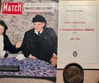 3 TRIBUTES to Edouard HERRIOT - MEDAL - MUNICIPAL JUBILEE - PARIS-MATCH