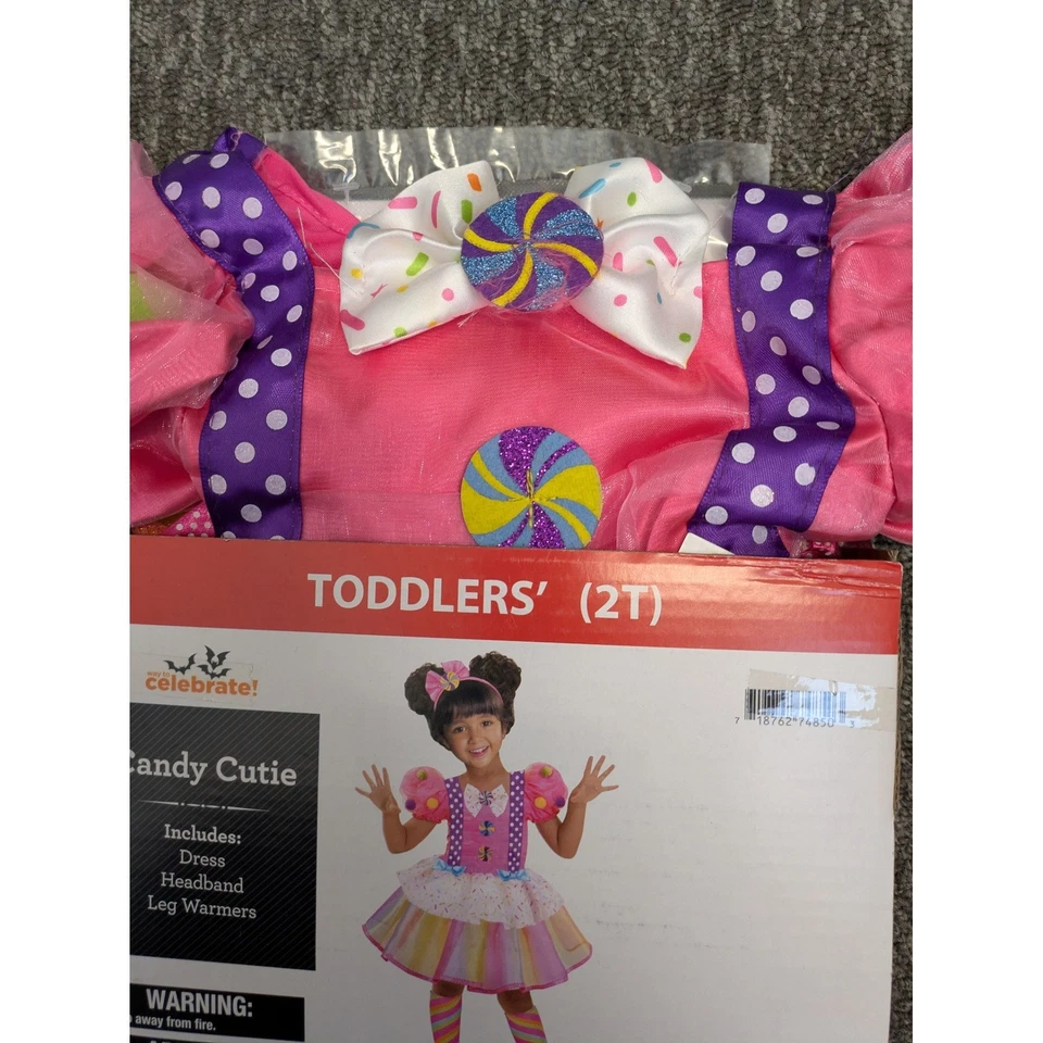 Vestido Disfraz Celebrate Candy Cutie Niñas Pequeñas Halloween 2T Foto 3 de 4