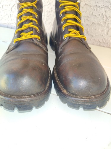 Vintage Red Wing USA Boots Lace-Up Leather , Vibram Soles/ Treads (Poss/ sz 8.5) - Picture 4 of 19
