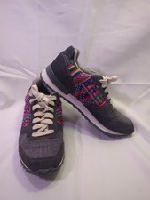 Inkkas Joggers Unisex Gray Suede Multicolor Sneakers Shoes, W-6, M-4