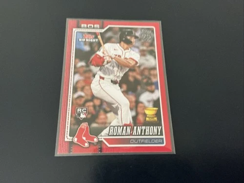 2026 Roman Anthony Rookie Card Topps Rip Night Red Border #BB24 Boston Red Sox