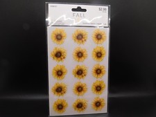 Fall paper crafts Sunflower sticker 2 sheets 30pc