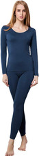 Thermal Underwear Women Ultra-Soft Set Base Layer Top Bottom Long Johns with F
