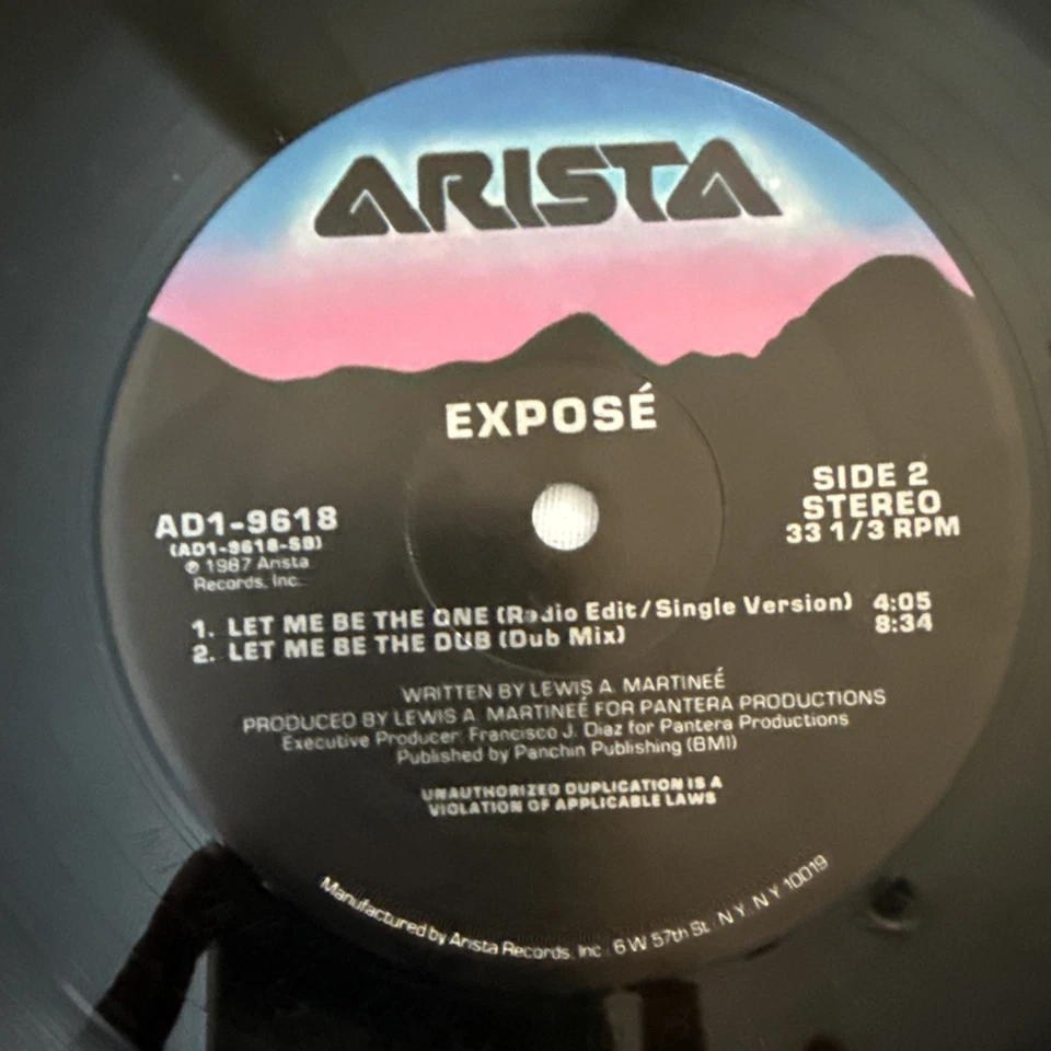 Exposé - Let Me Be The One, Single, 12” Vinyl Record - 1987 - Image 4 of 4