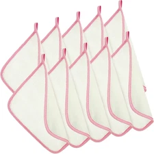 10 Count Popup Closed Exfoliating Wash Cloths for Body and Face Facial Bath Scru