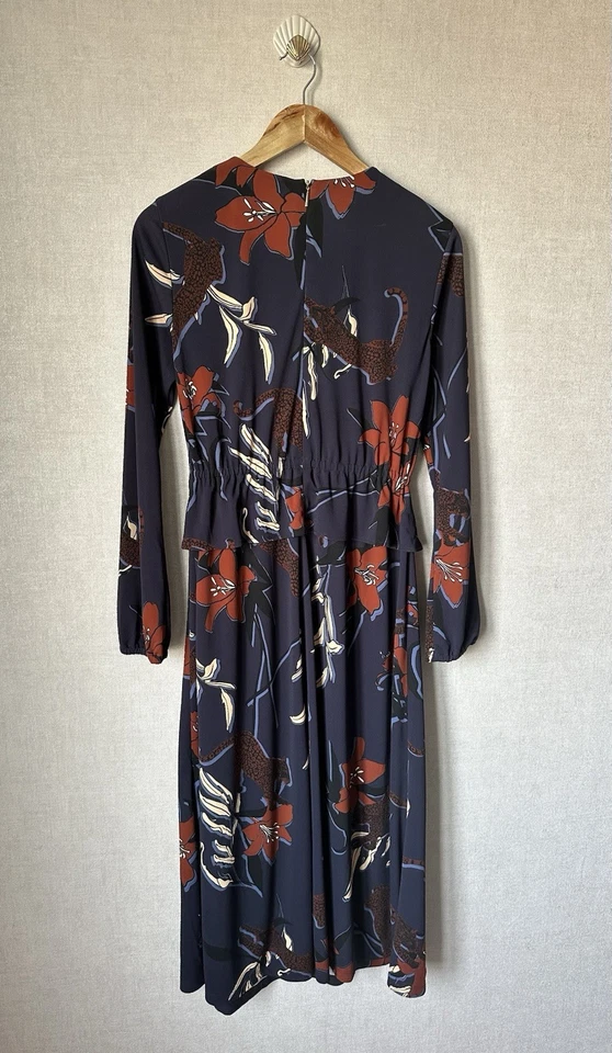 Vestido midi floral y leopardo MARC CAIN talla N2 Foto 2 de 4