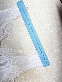 VTG etienne M White Lingerie Nightgown W/ Pearls And Lace