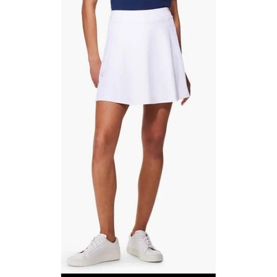 NIC+ZOE Active White Lace Trimmed Stretch Skort Built-in Shorts Athletic