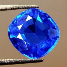 8.10 CT Certified Natural Tanzanian Blue Cushion Cut Superb Gemstone