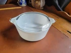 Vintage 1.5 Pt PYREX Opal Milk Glass Oven Casserole Dish with Clear Lid #472