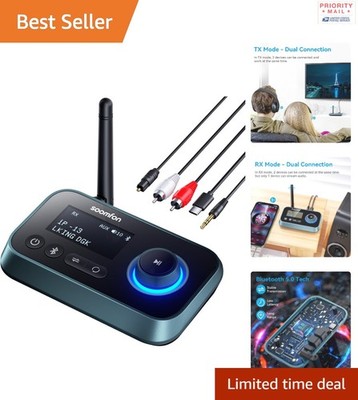 3-in-1 Bluetooth Transmitter Receiver for TV & Headphones with Volume Control