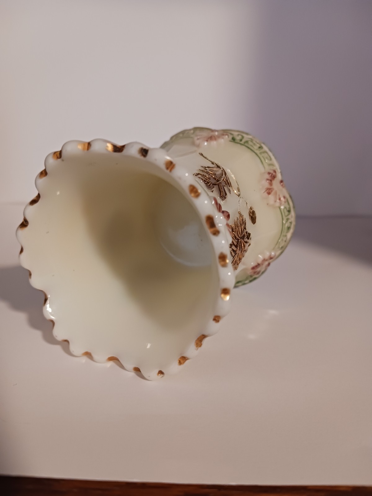 Eapg Ivory Chrysanthemum Sprig Toothpick Holder.  Northwood Glass. 1898.  EUC.