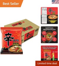 Flavors of Korea: Shin Ramyun Spicy Noodles, 20 Packs of Hearty Beef Broth Ramen