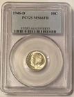 1946-D Roosevelt Dime PCGS MS66 FB #GA6-55  Blast White FREE SHIPPING