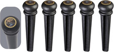 6pcs Wood Guitar Bridge Pins, Guitar Bridge Pegs Pins for Acoustic Guitar, Acous