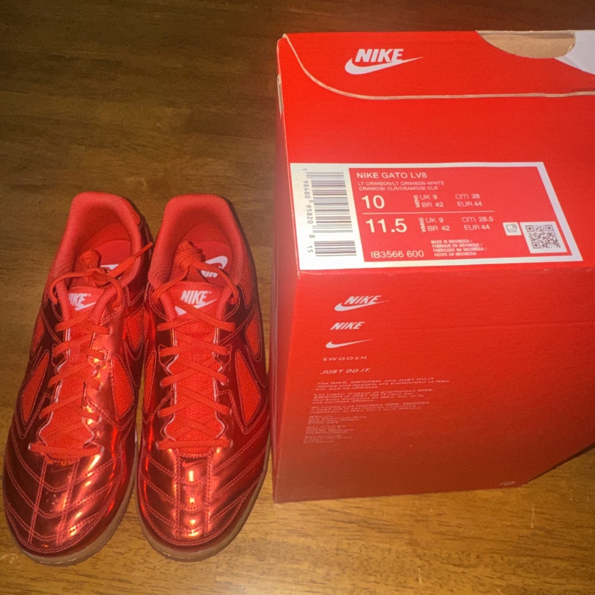 Nike Gato LV8 Red Shoes Indoor Soccer Lifestyle IB3566 600 