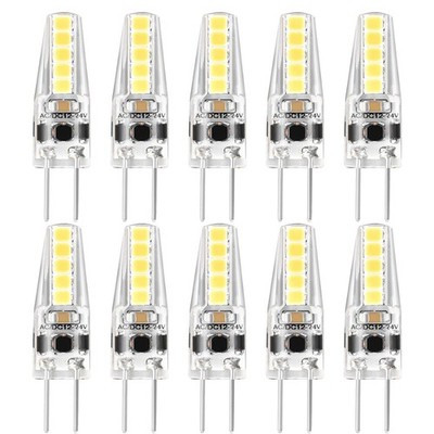 10 x LED Stiftsockellampe 2W = 25W G4 SMD 210lm 360° Tageslicht 6500K kaltweiß