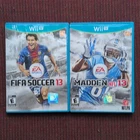 EA Sports FIFA Soccer 13 & Madden NFL 13 Nintendo Wii U with Manual, Case, Disc