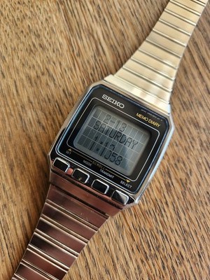 Seiko Memo Diary Vintage Digital Watch UC-2000 1980s Analog/Digital #546