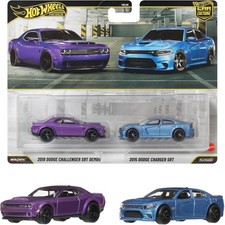 Hot Wheels Premium 2-Pack 2018 Dodge Challenger SRT Demon Charger JHW47 1:64