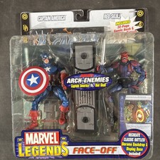 CAPTAIN AMERICA RED SKULL ARCH NEMESIS FACE OFF MARVEL LEGENDS TOYBIZ FIGURE VTG