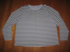 Lands' End Classic Nautical Stripe Swim Shirt Rash Guard 16W-18W 1X Plus