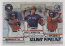 2020 Bowman Talent Pipeline Trios Chrome Freudis Nova Forrest Whitley 0x1