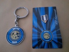 PORTACHIAVI E SPILLA VINTAGE FOOTBALL CALCIO INTER MILANO. OFFICIAL