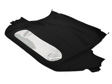 Fits 1972-1975 Jaguar XKE Soft Top Canvas Black PlWindow