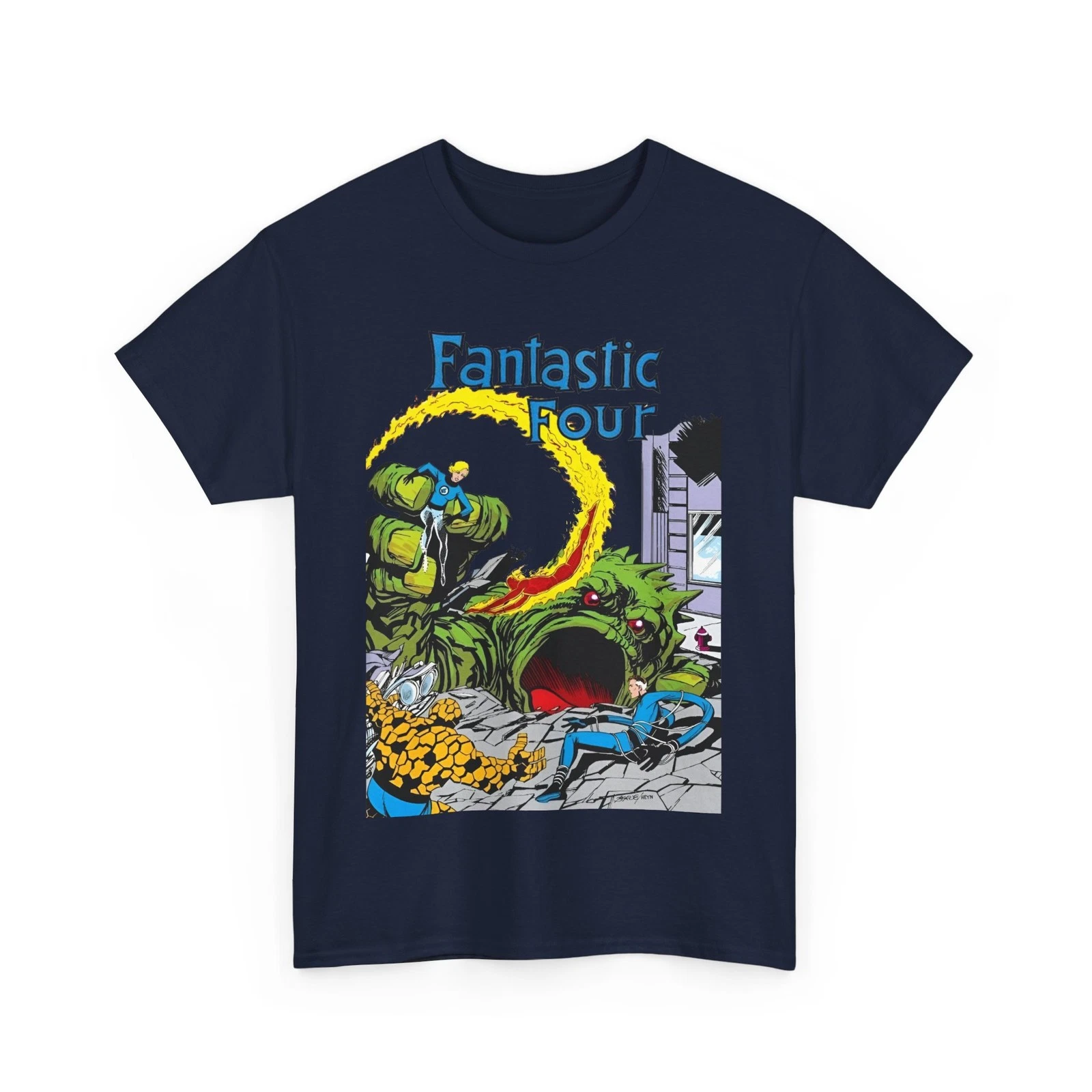 Fantastic Four T-Shirt - John Byrne Art - #1 Cover - Marvel Comics - Human Torch